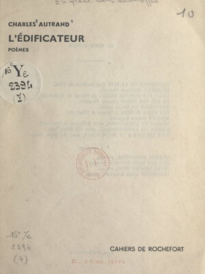 cover image of L'édificateur